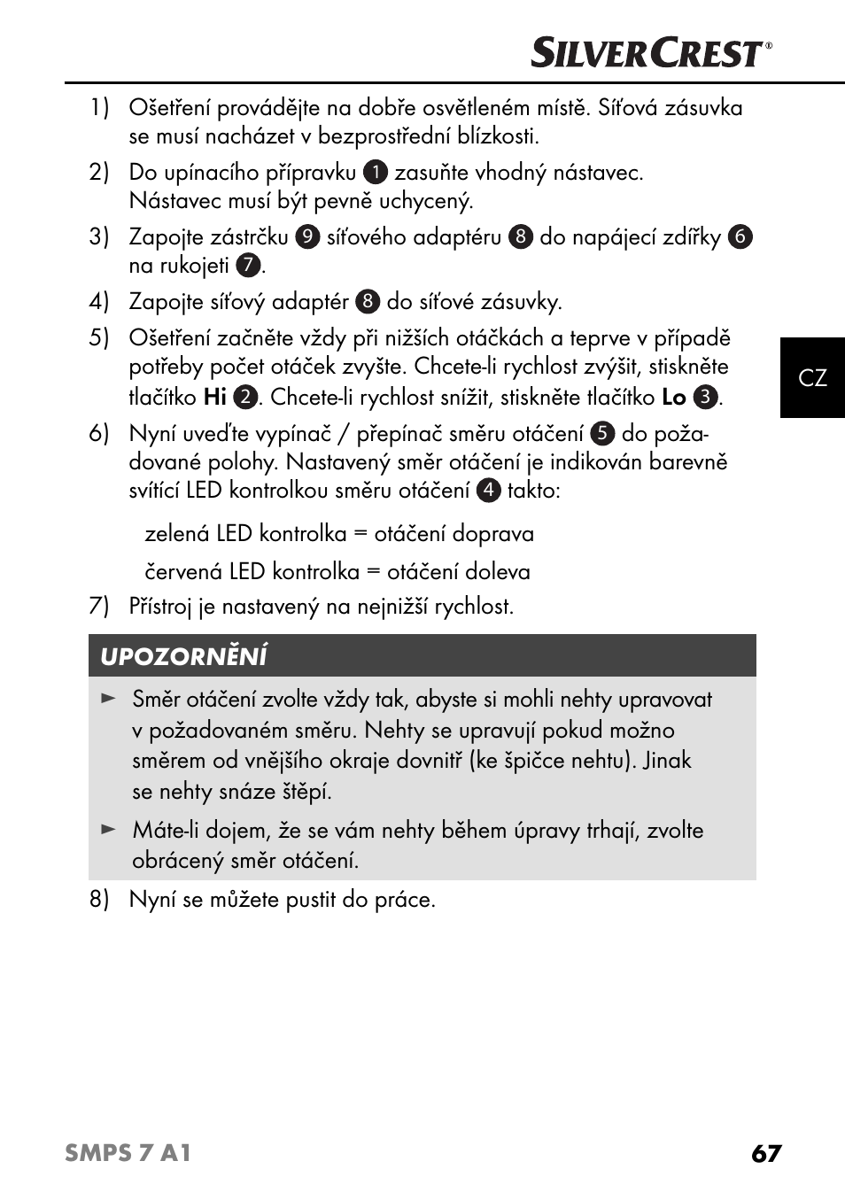 Silvercrest SMPS 7 A1 User Manual | Page 70 / 112