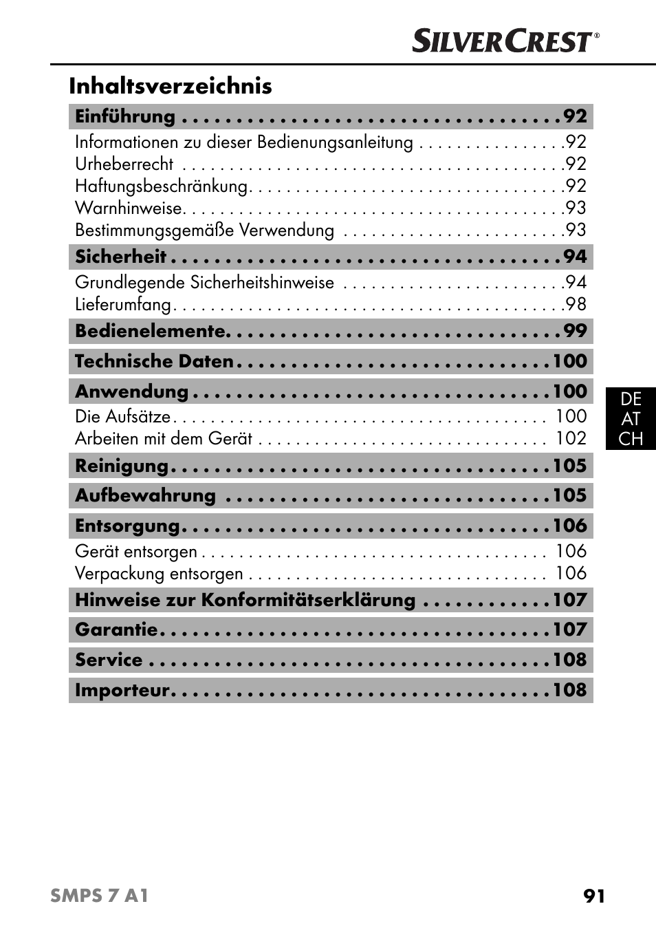 Silvercrest SMPS 7 A1 User Manual | Page 94 / 112