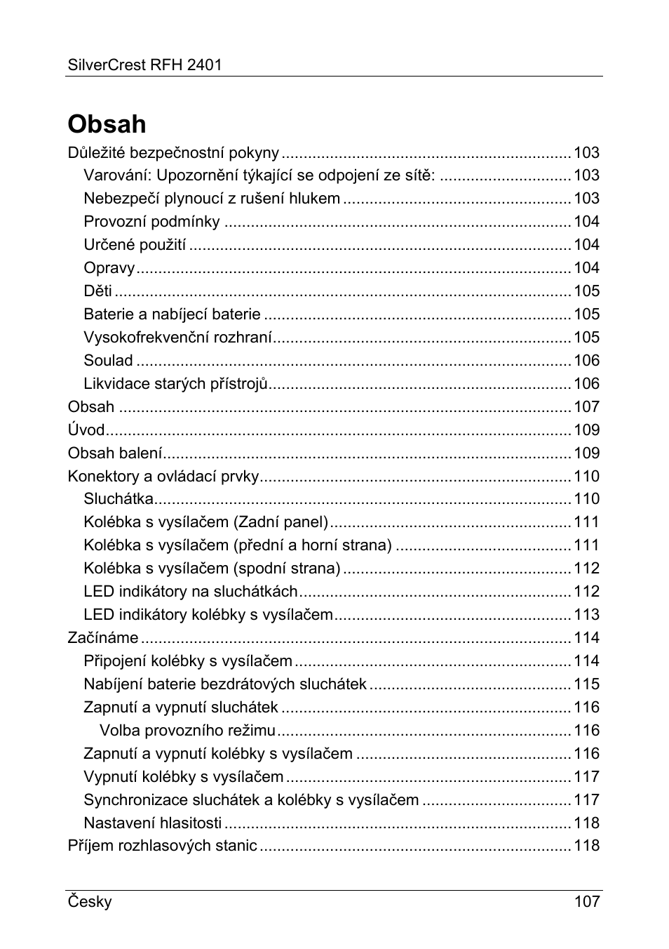 Silvercrest RFH 2401 User Manual | Page 109 / 183