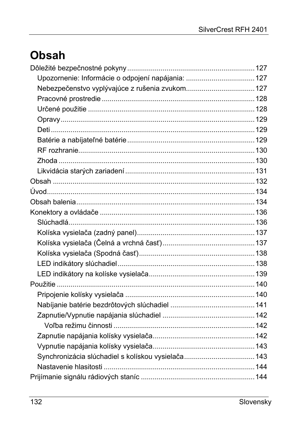 Silvercrest RFH 2401 User Manual | Page 134 / 183