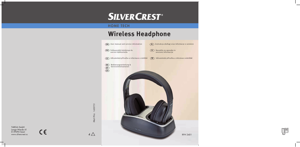 Wireless headphone, Home tech | Silvercrest RFH 2401 User Manual | Page 183 / 183