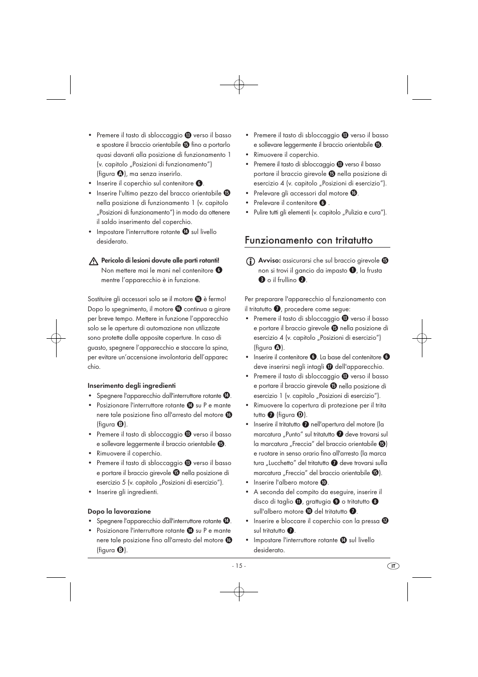 Funzionamento con tritatutto | Silvercrest SKM 550 EDS A1 User Manual | Page 17 / 52