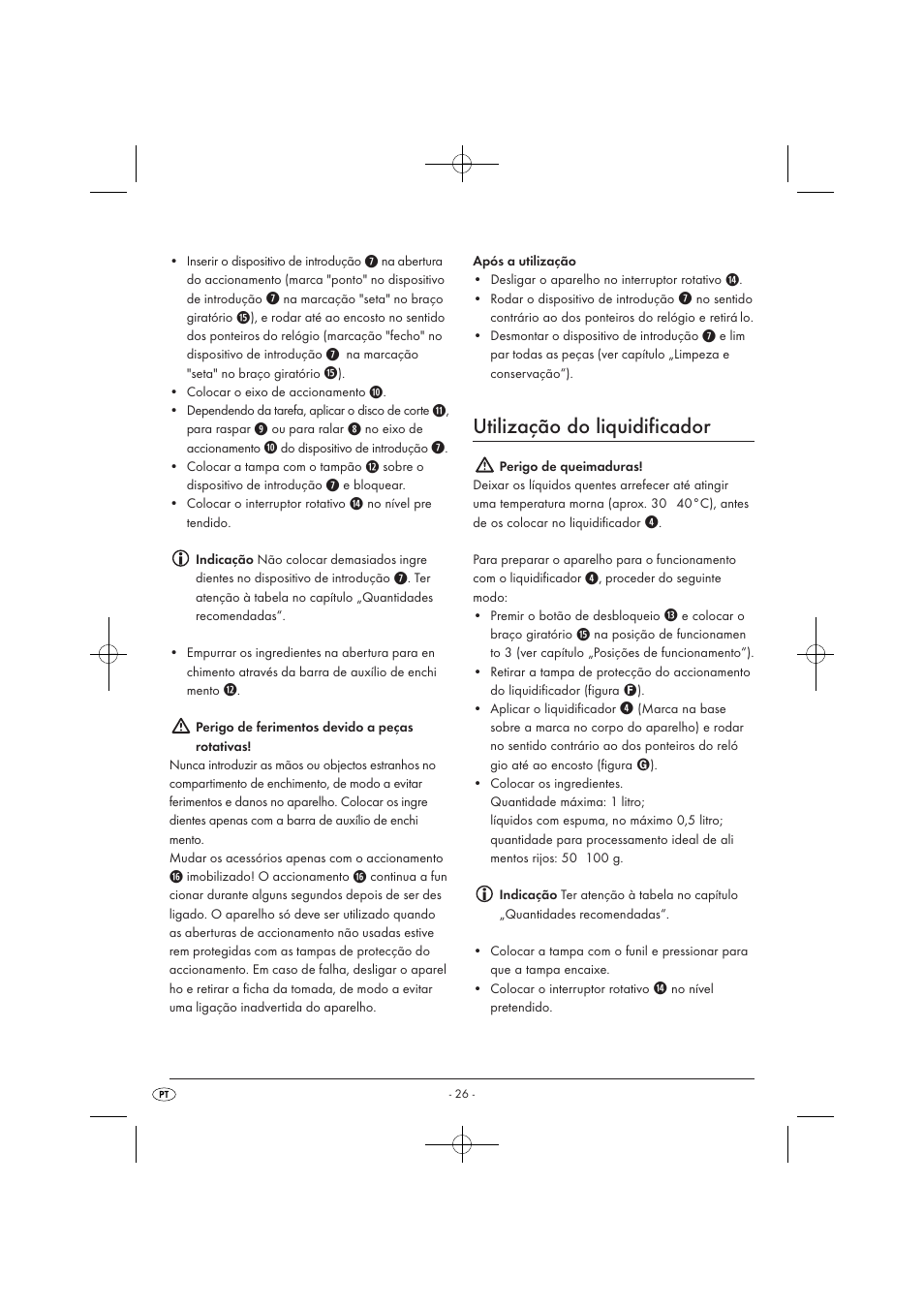 Utilização do liquidificador | Silvercrest SKM 550 EDS A1 User Manual | Page 28 / 52