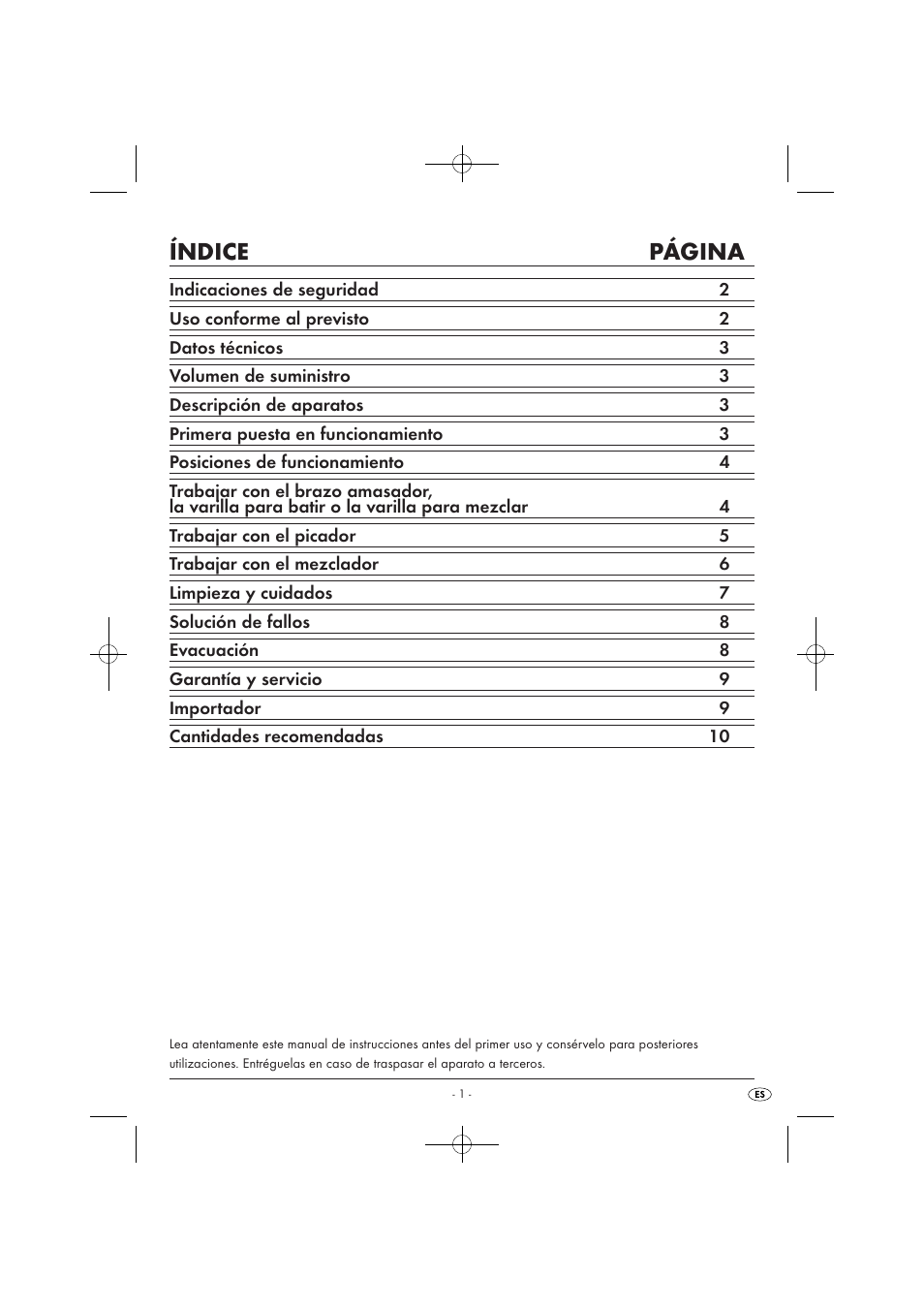 Índice página | Silvercrest SKM 550 EDS A1 User Manual | Page 3 / 52