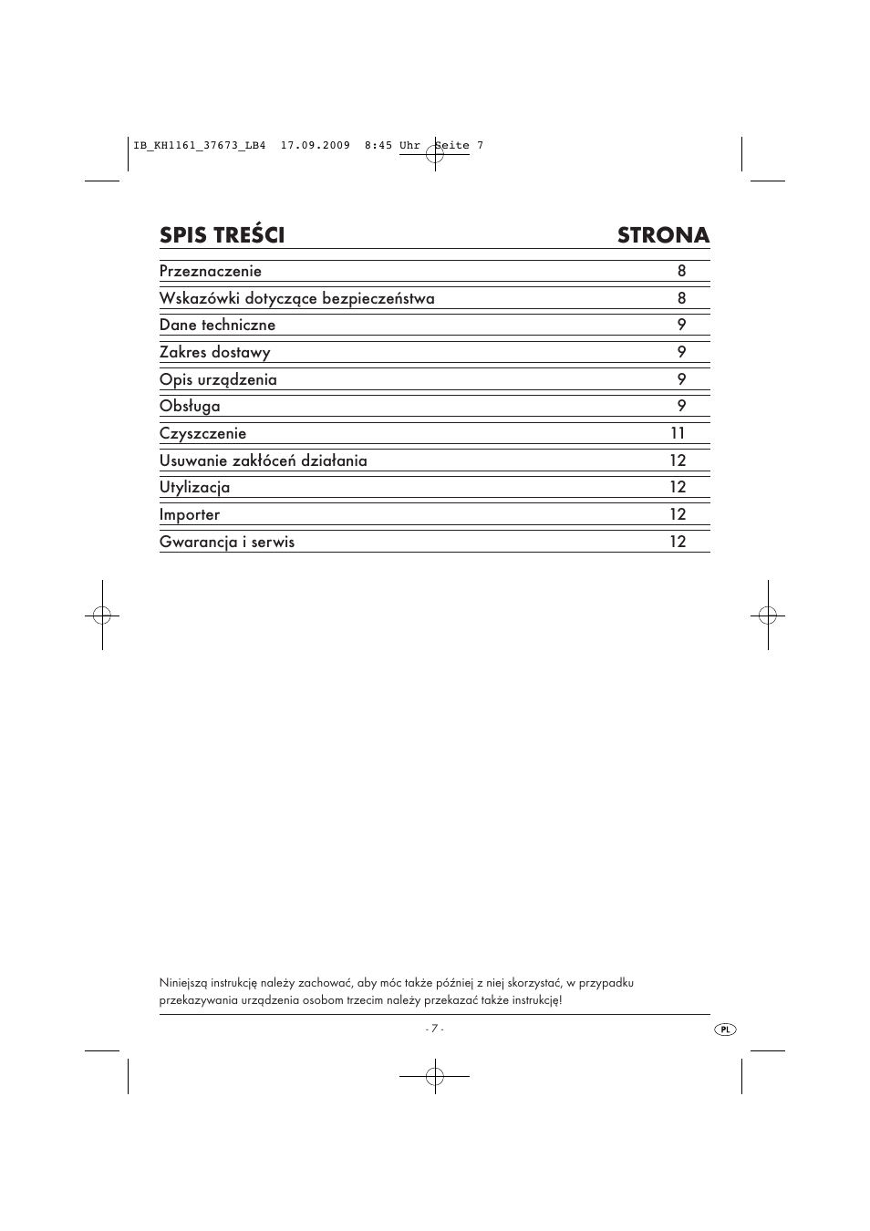 Silvercrest KH 1161 User Manual | Page 9 / 50