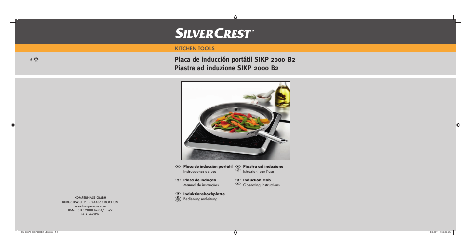 Silvercrest SIKP 2000 B2 User Manual | 81 pages