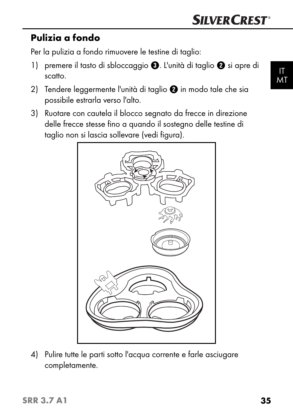 Pulizia a fondo | Silvercrest SRR 3.7 A1 User Manual | Page 39 / 105