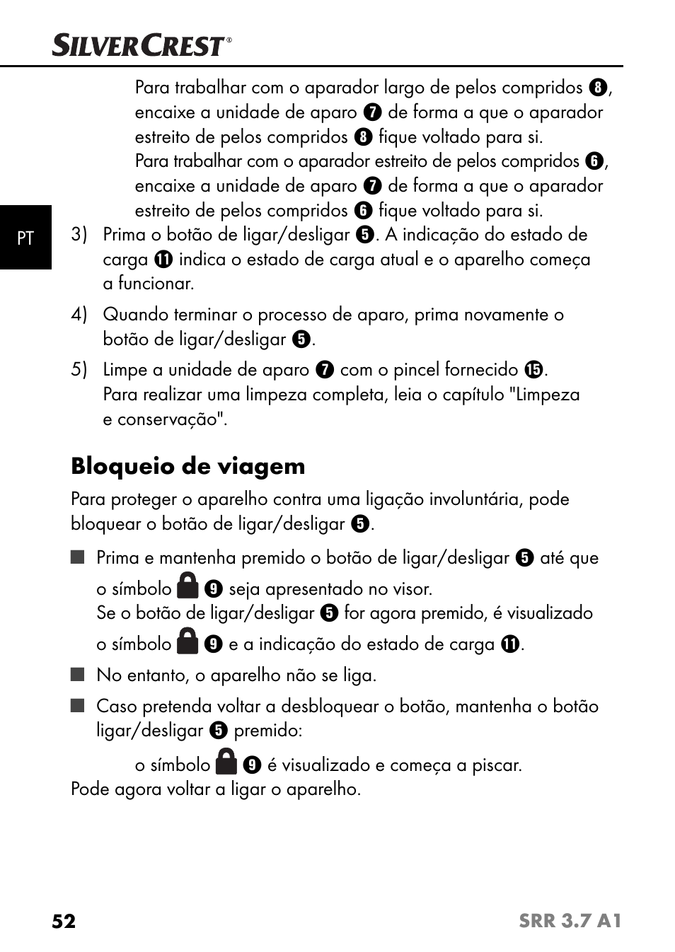 Bloqueio de viagem | Silvercrest SRR 3.7 A1 User Manual | Page 56 / 105