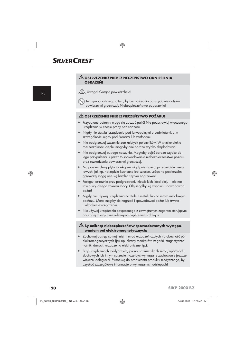 Silvercrest SIKP 2000 B2 User Manual | Page 22 / 113