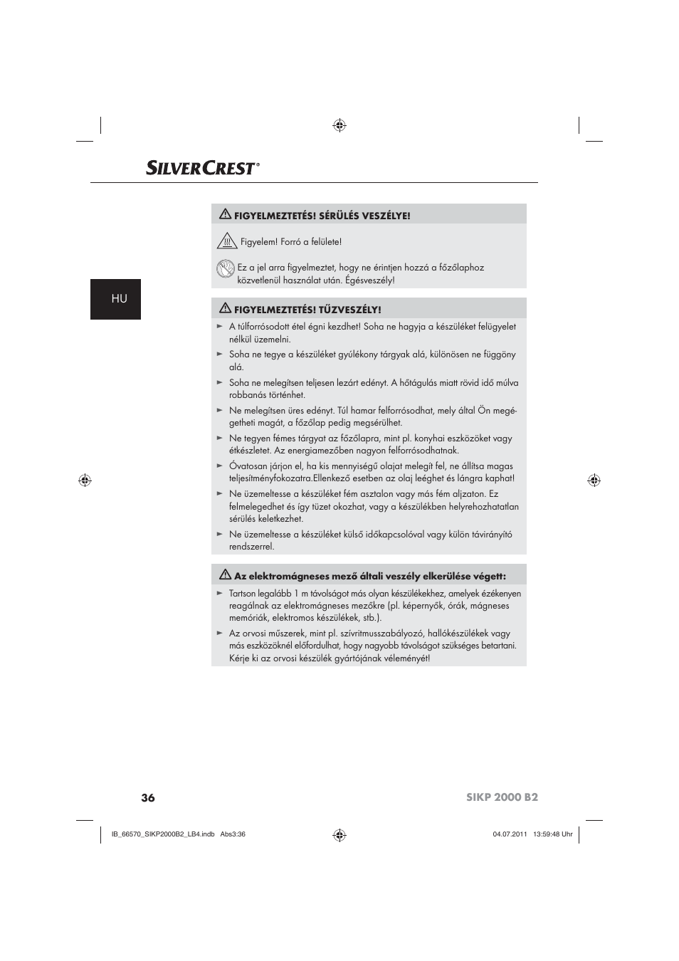 Silvercrest SIKP 2000 B2 User Manual | Page 38 / 113