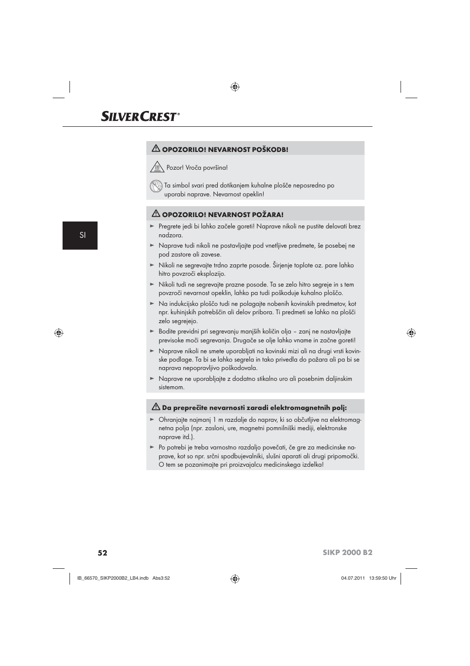 Silvercrest SIKP 2000 B2 User Manual | Page 54 / 113