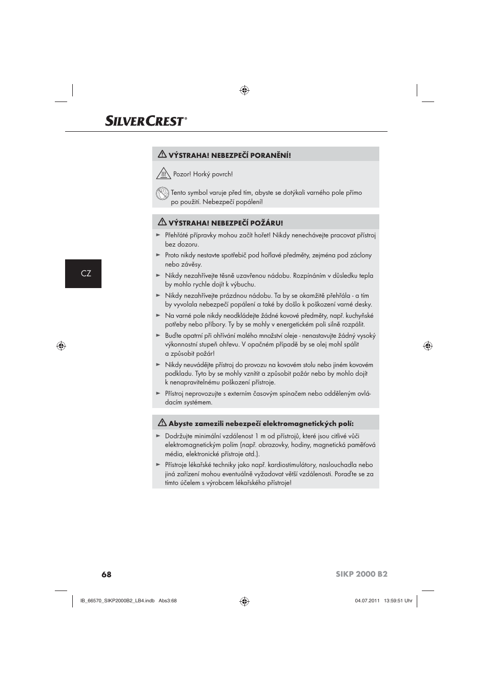 Silvercrest SIKP 2000 B2 User Manual | Page 70 / 113
