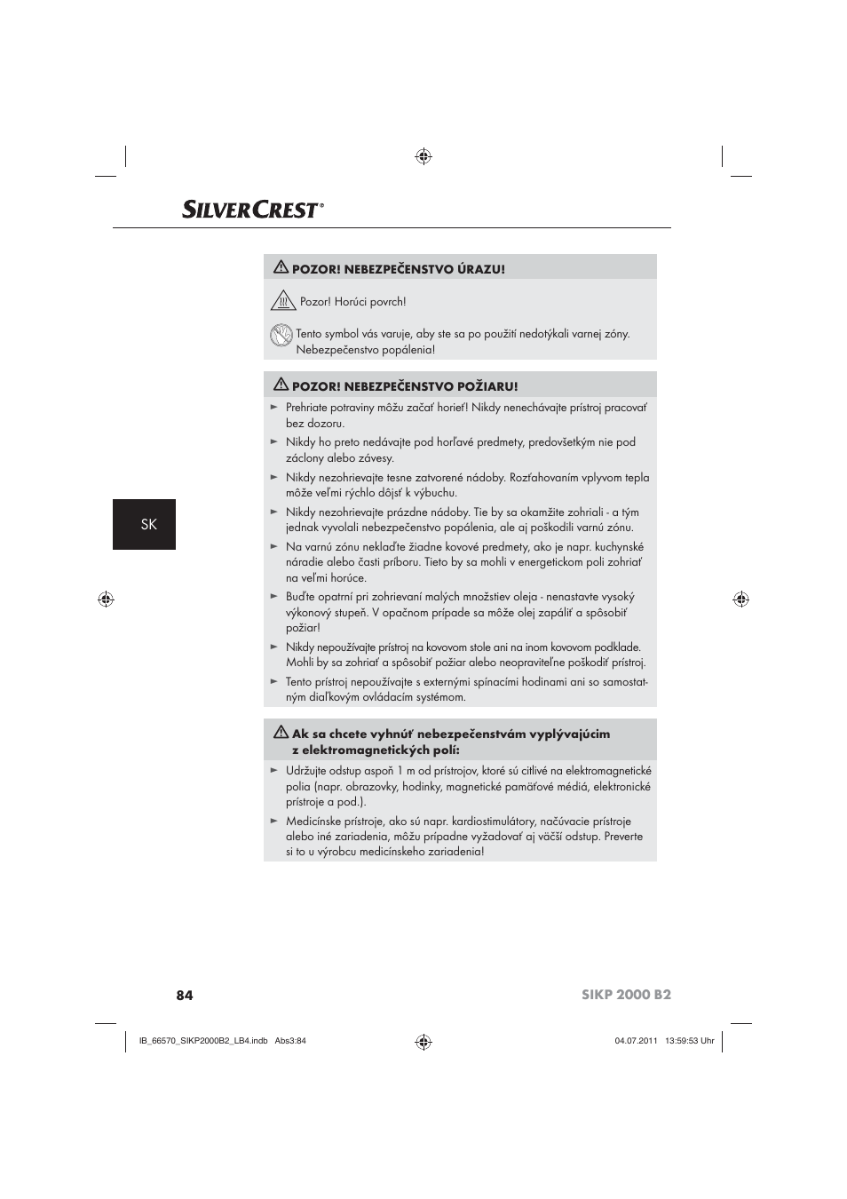 Silvercrest SIKP 2000 B2 User Manual | Page 86 / 113