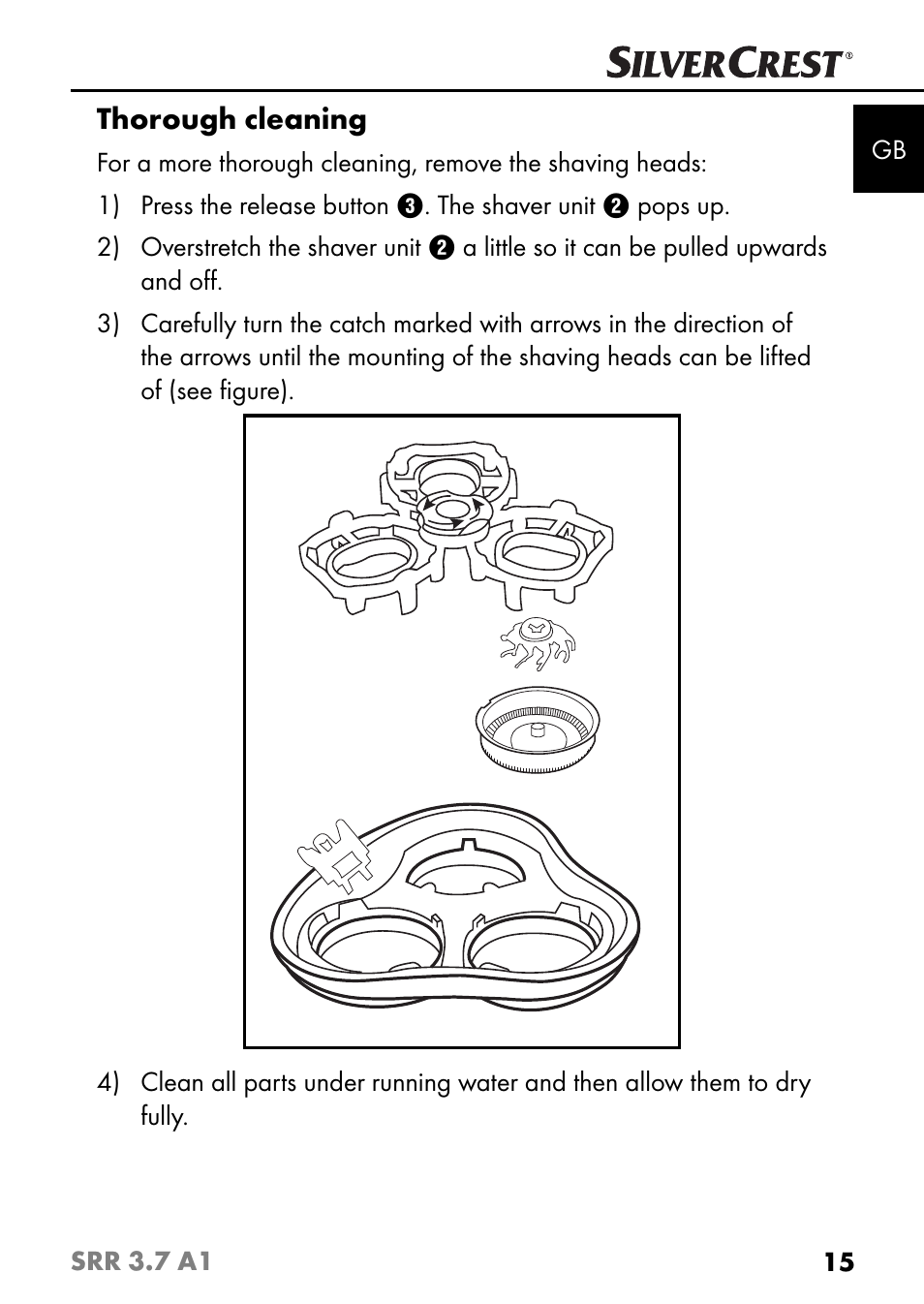 Thorough cleaning | Silvercrest SRR 3.7 A1 User Manual | Page 19 / 125