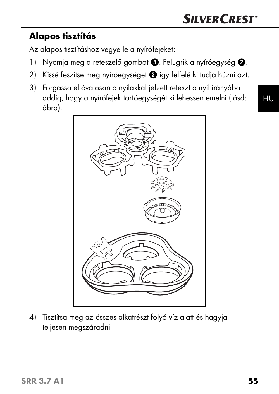 Alapos tisztítás | Silvercrest SRR 3.7 A1 User Manual | Page 59 / 125