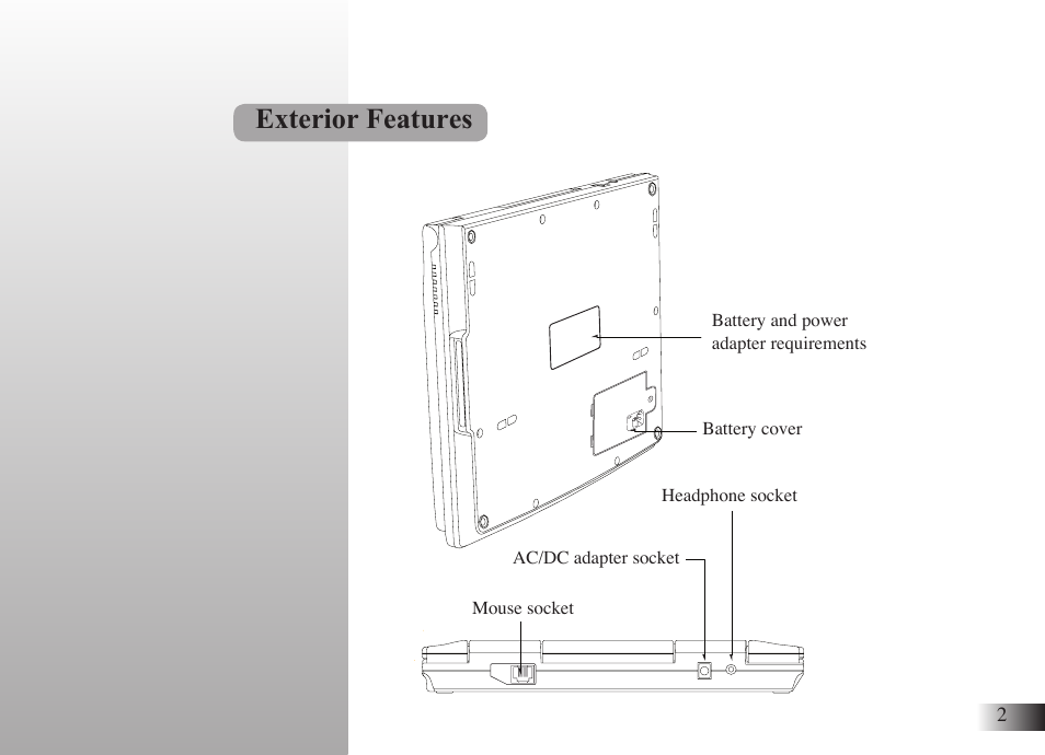 Exterior features | Silvercrest M574 User Manual | Page 5 / 33