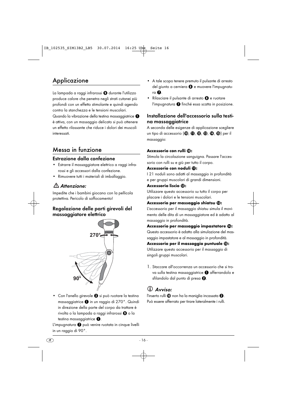 Applicazione, Messa in funzione | Silvercrest SIM 13 B2 User Manual | Page 19 / 43
