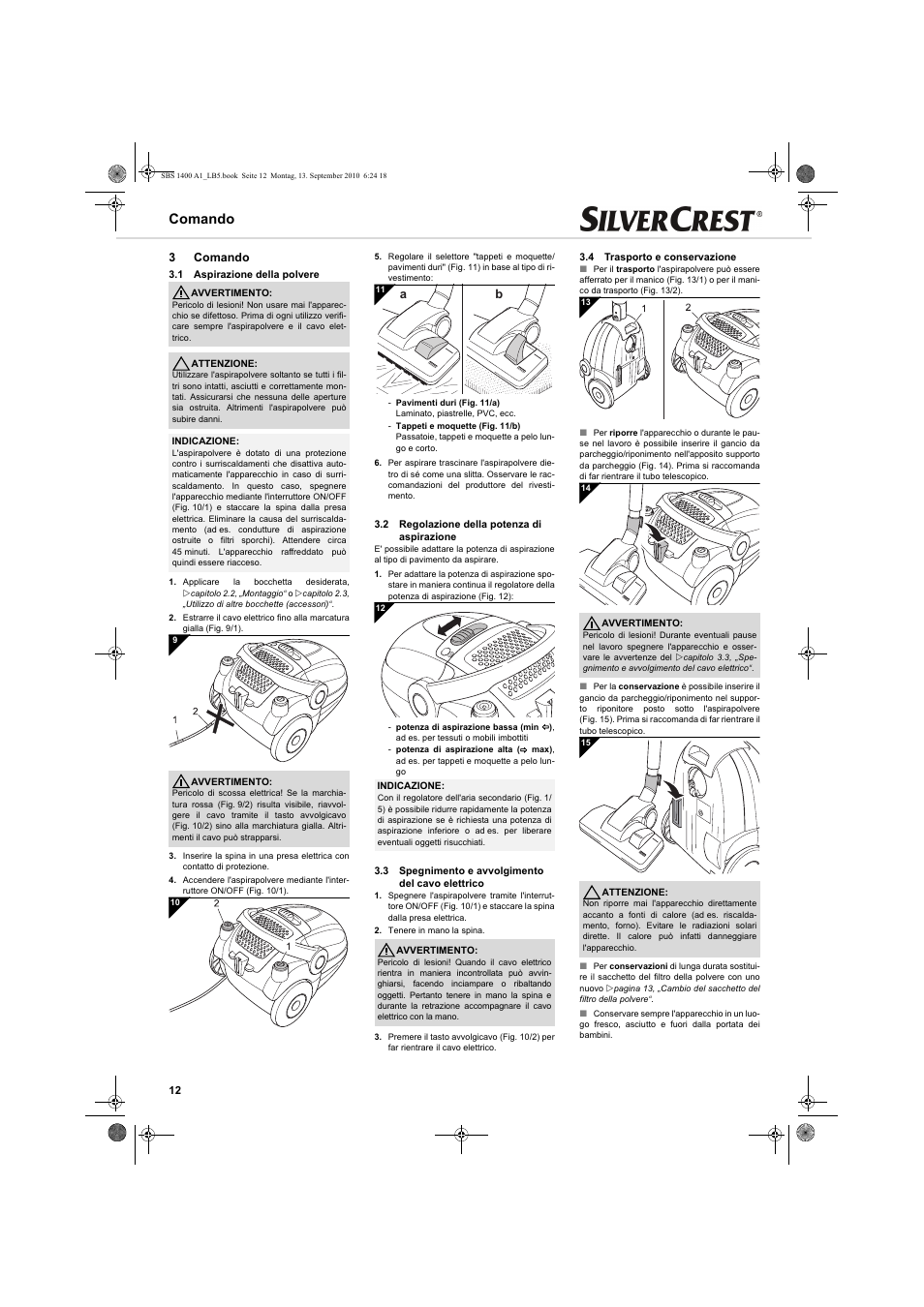 Comando, 3comando | Silvercrest SBS 1400 A1 User Manual | Page 12 / 30