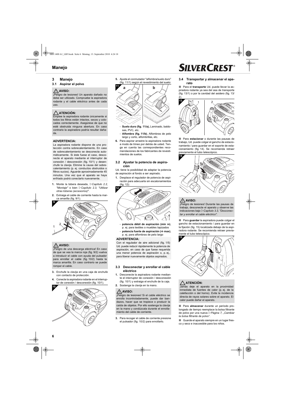 Manejo, 3manejo | Silvercrest SBS 1400 A1 User Manual | Page 6 / 30