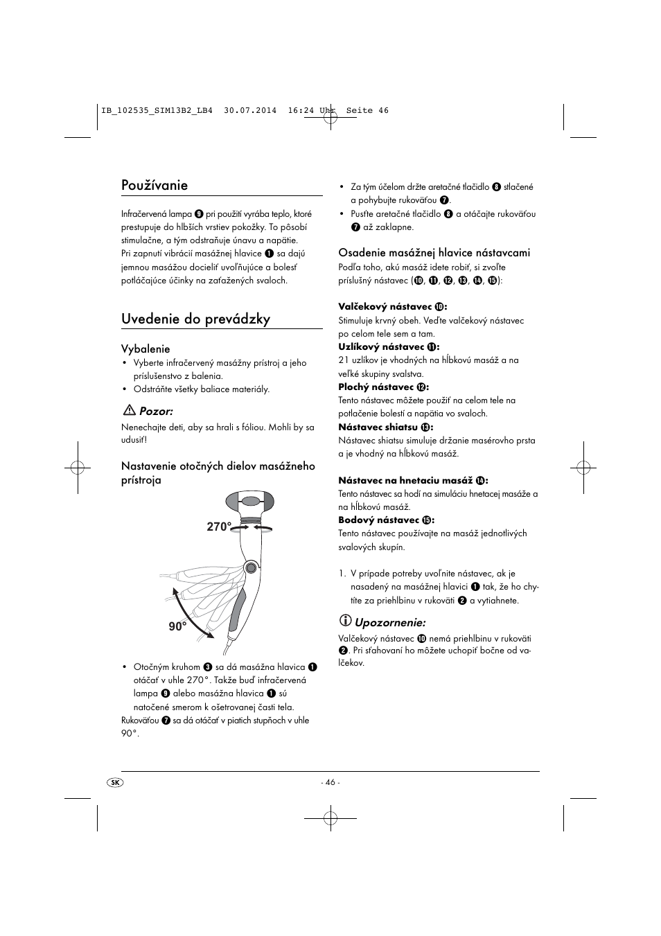 Používanie, Uvedenie do prevádzky | Silvercrest SIM 13 B2 User Manual | Page 49 / 63