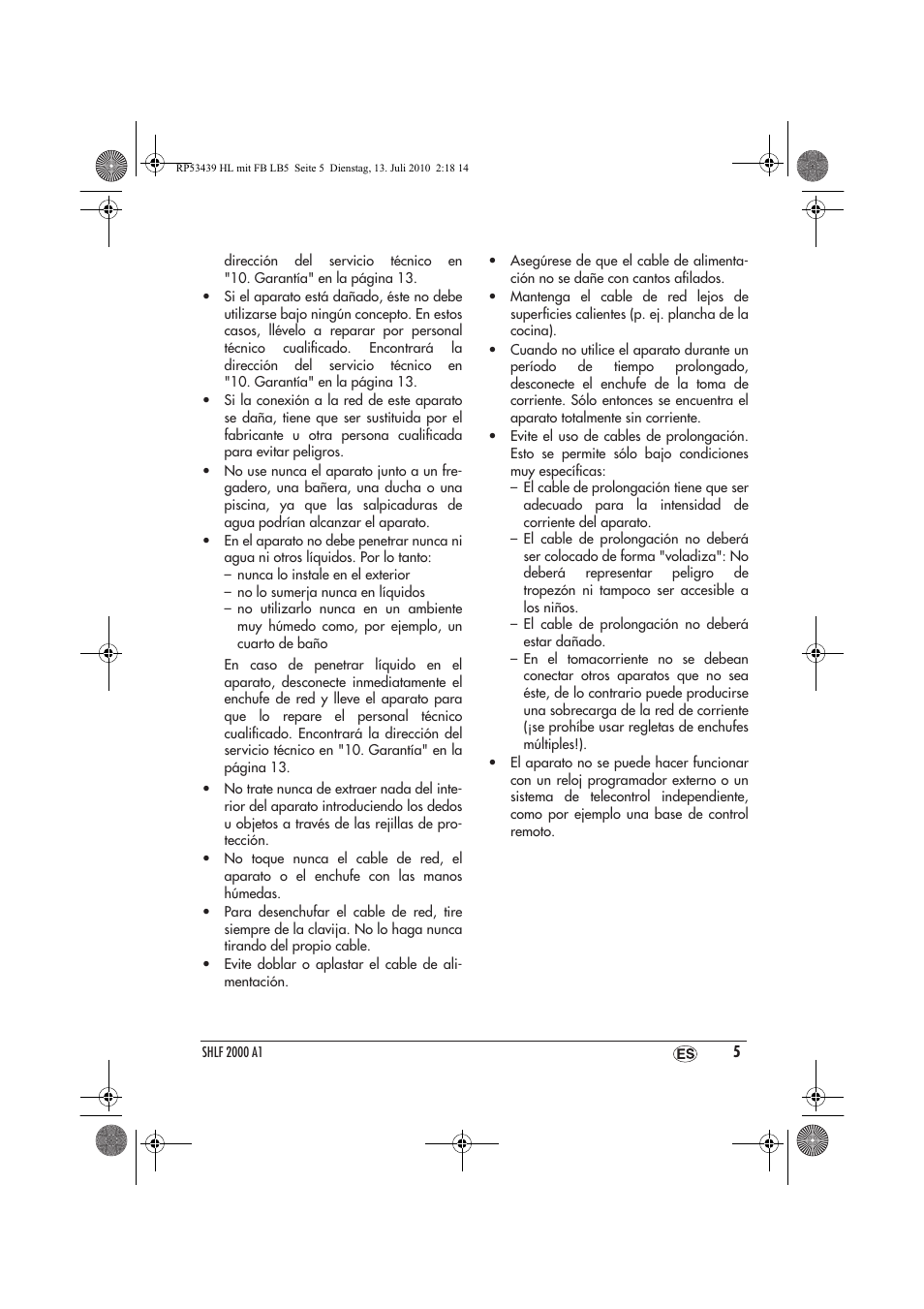 Silvercrest SHLF 2000 A1 User Manual | Page 7 / 58