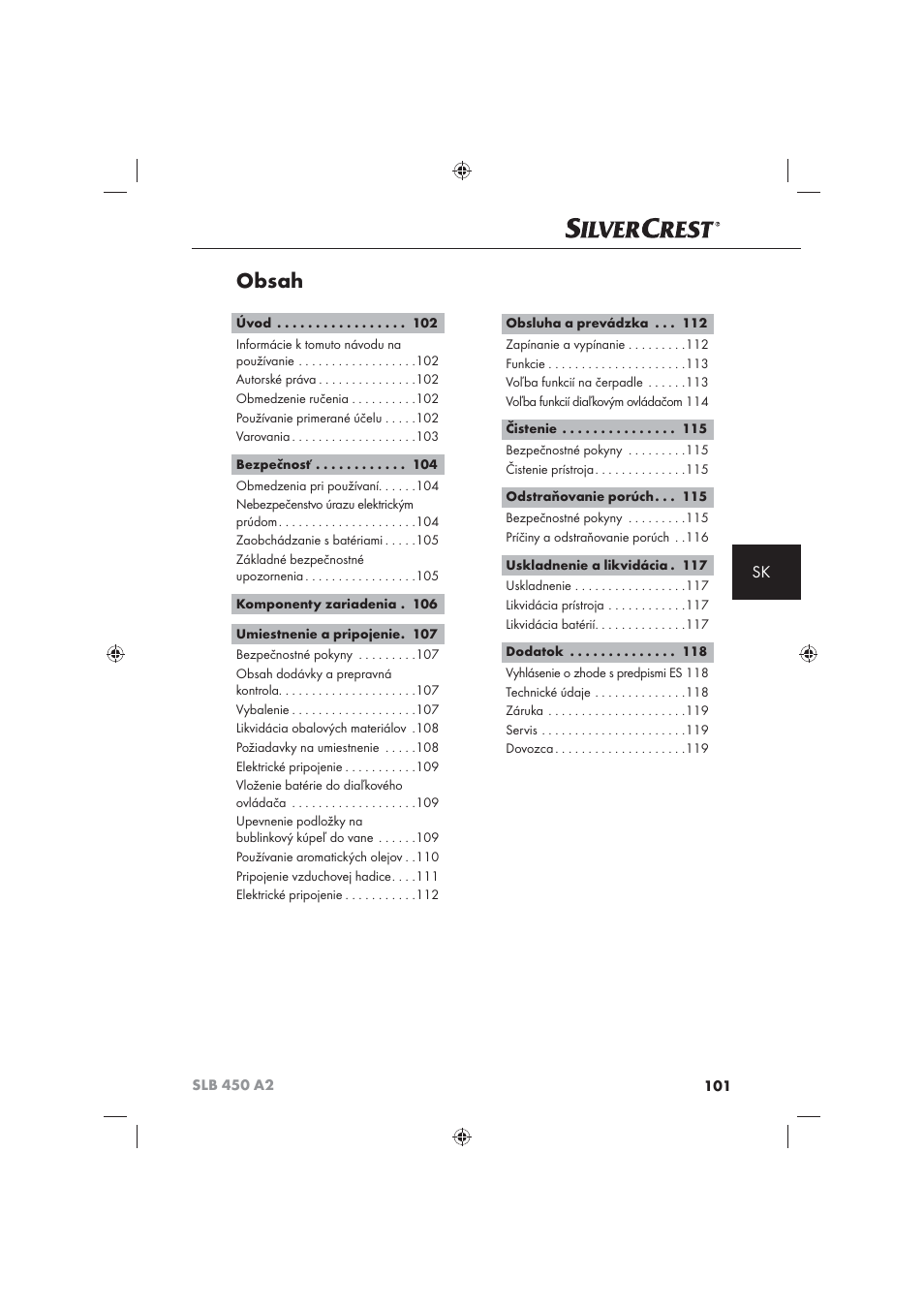 Silvercrest SLB 450 A2 User Manual | Page 103 / 122