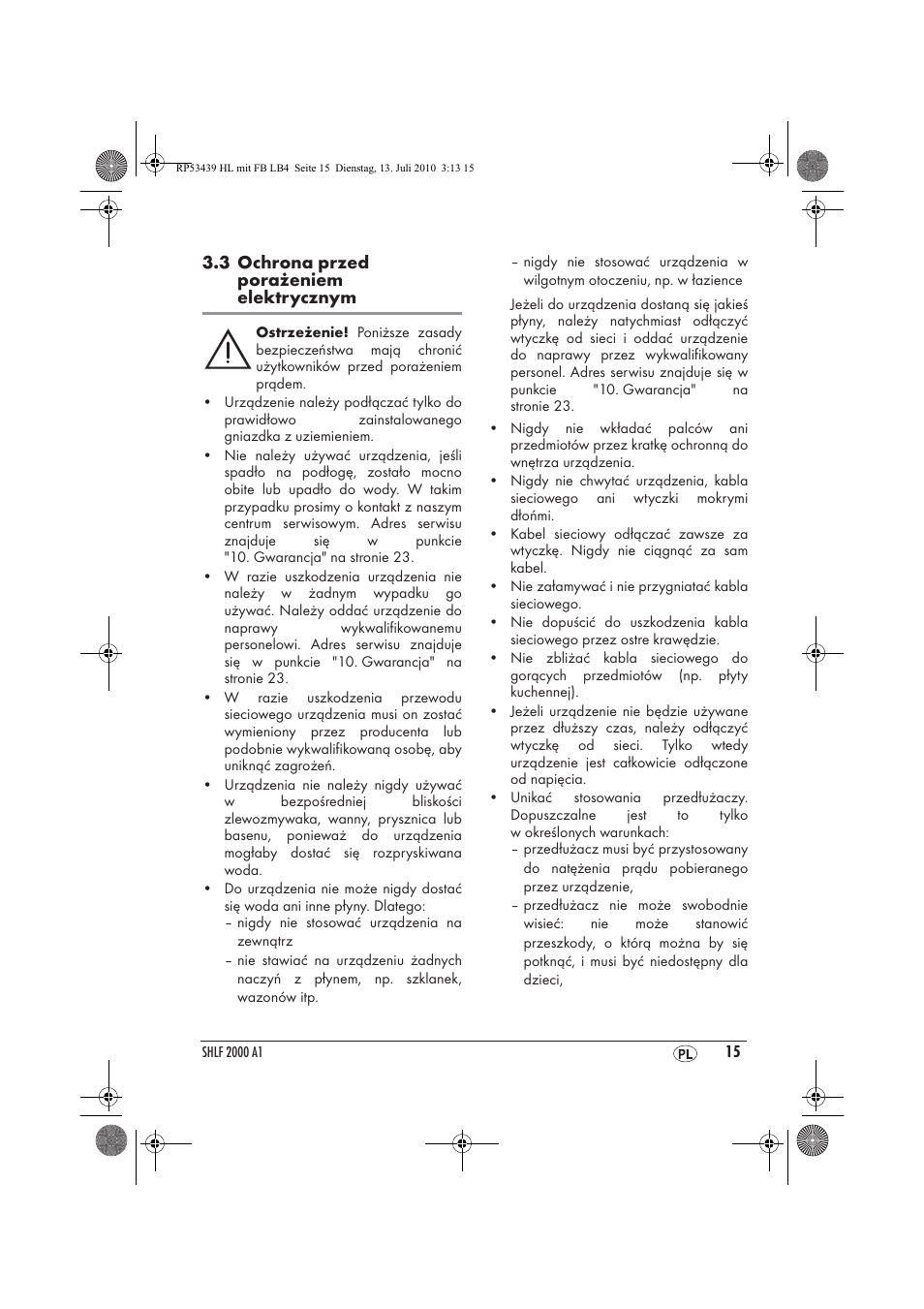 Silvercrest SHLF 2000 A1 User Manual | Page 17 / 78