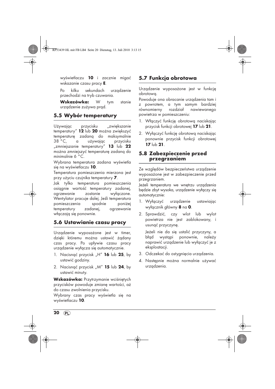 Silvercrest SHLF 2000 A1 User Manual | Page 22 / 78