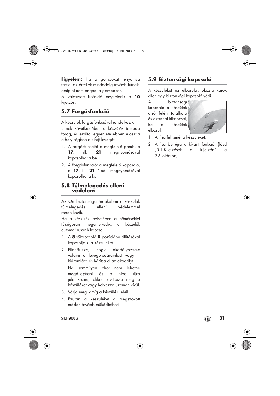 Silvercrest SHLF 2000 A1 User Manual | Page 33 / 78