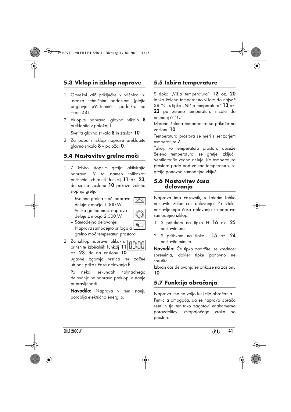 Silvercrest SHLF 2000 A1 User Manual | Page 43 / 78