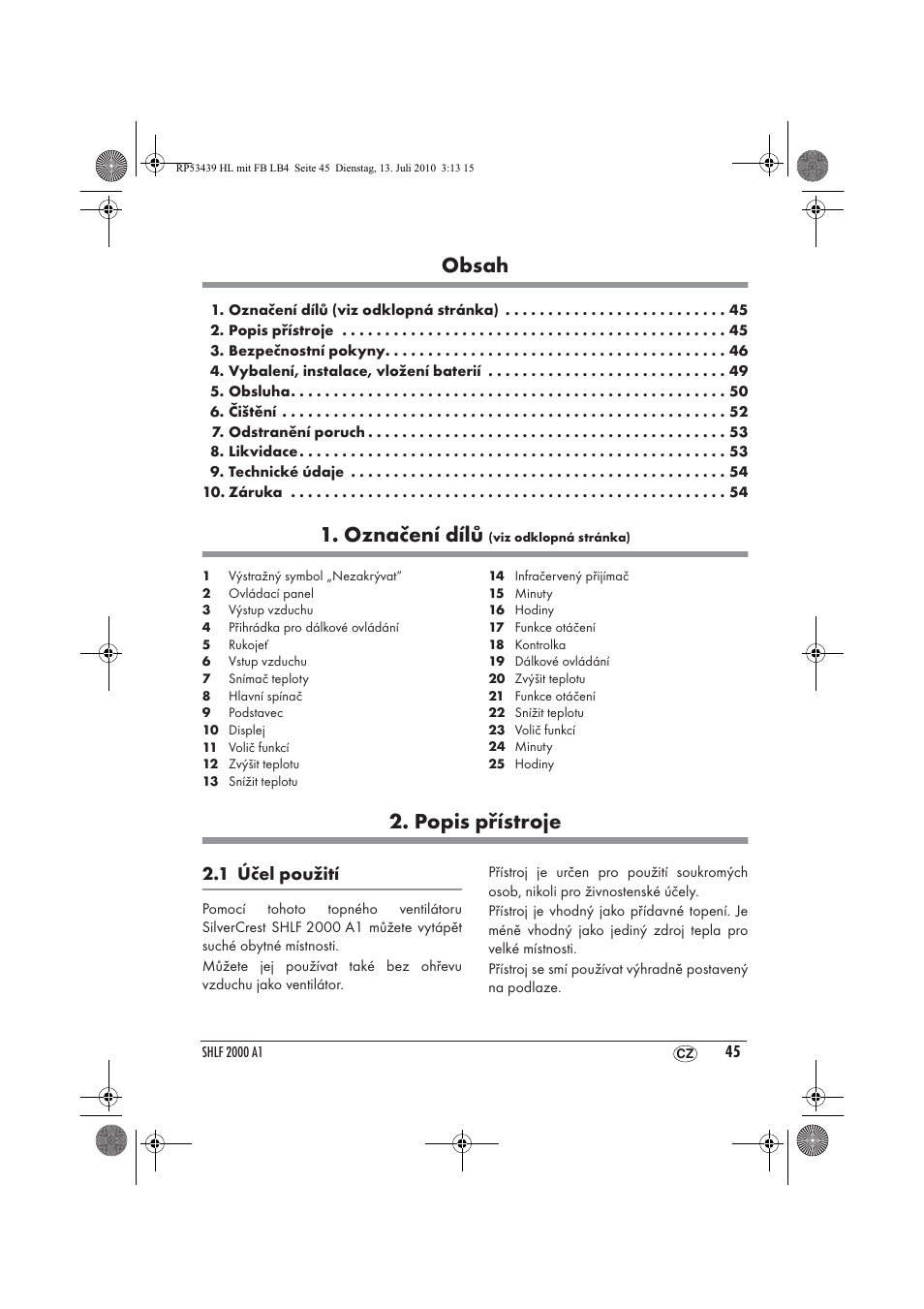 Silvercrest SHLF 2000 A1 User Manual | Page 47 / 78