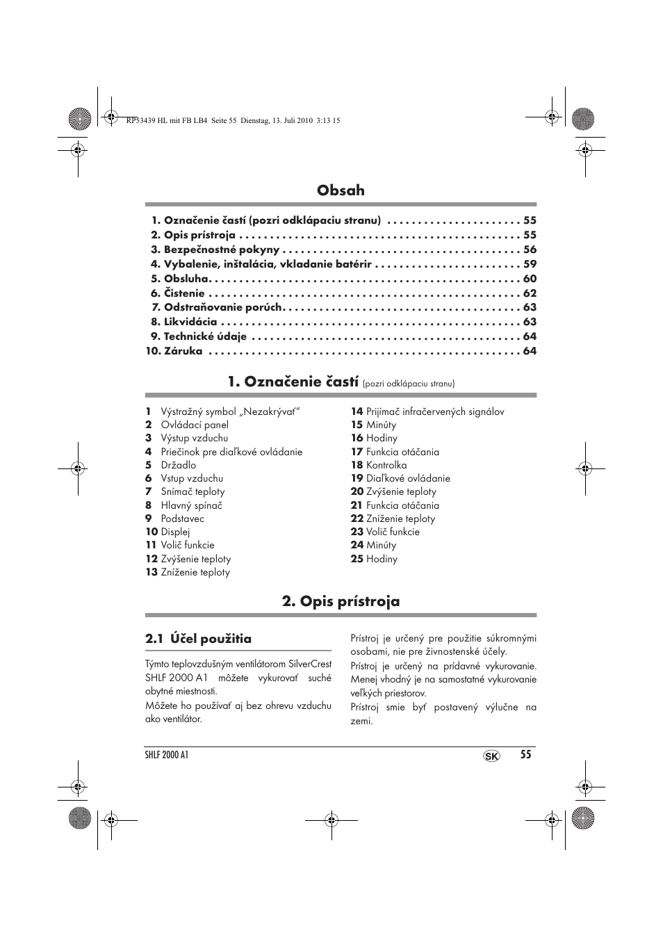 Silvercrest SHLF 2000 A1 User Manual | Page 57 / 78