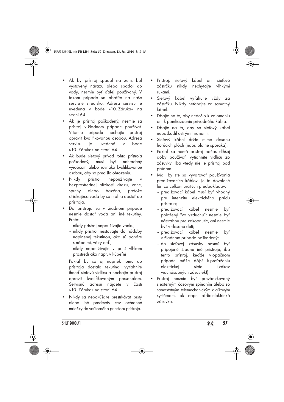 Silvercrest SHLF 2000 A1 User Manual | Page 59 / 78