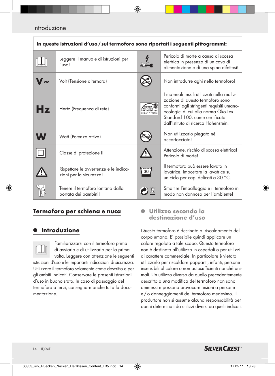 Introduzione | Silvercrest Back & Neck Heat Pad User Manual | Page 10 / 40