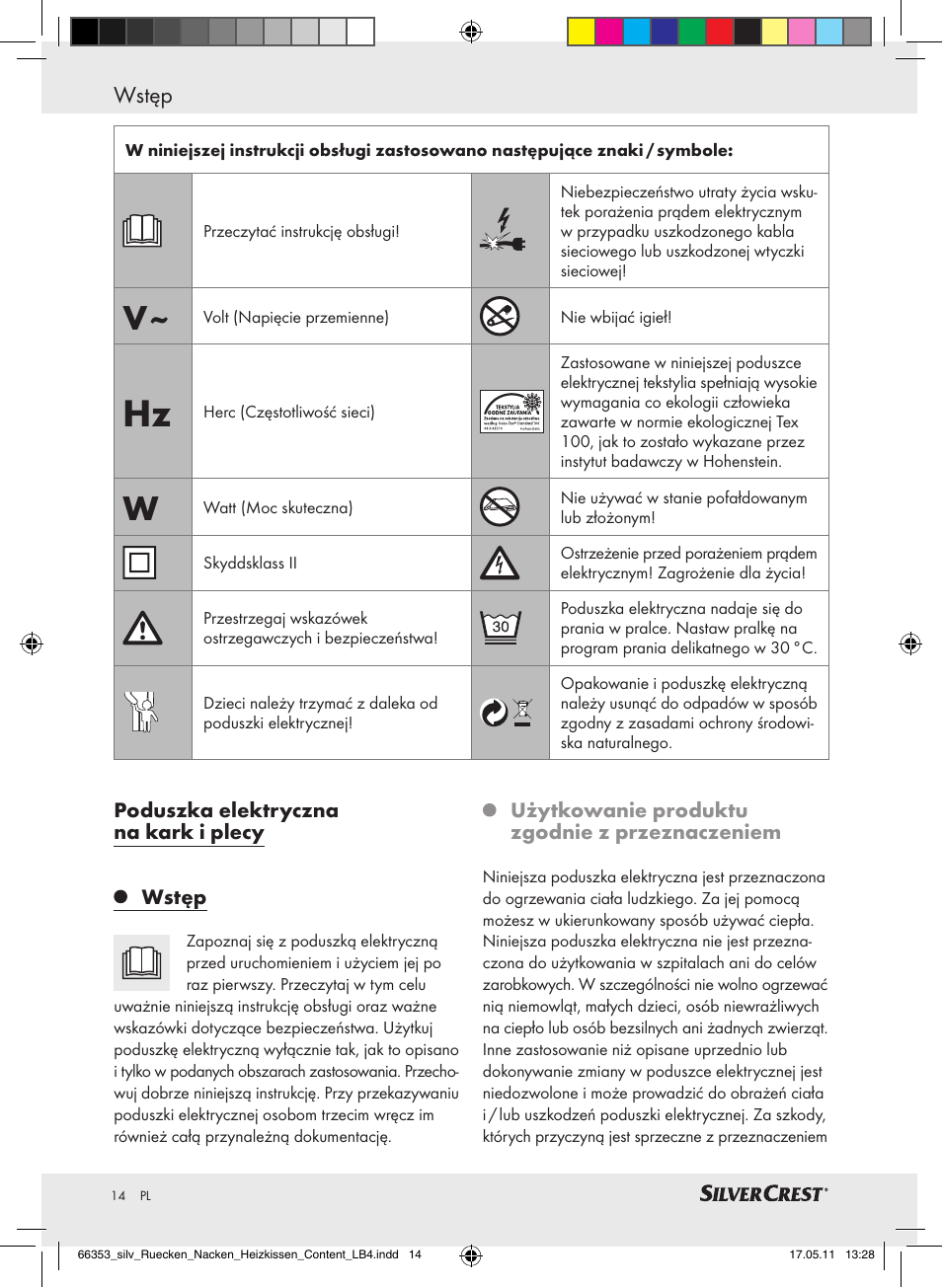 Wstęp | Silvercrest Back & Neck Heat Pad User Manual | Page 10 / 56