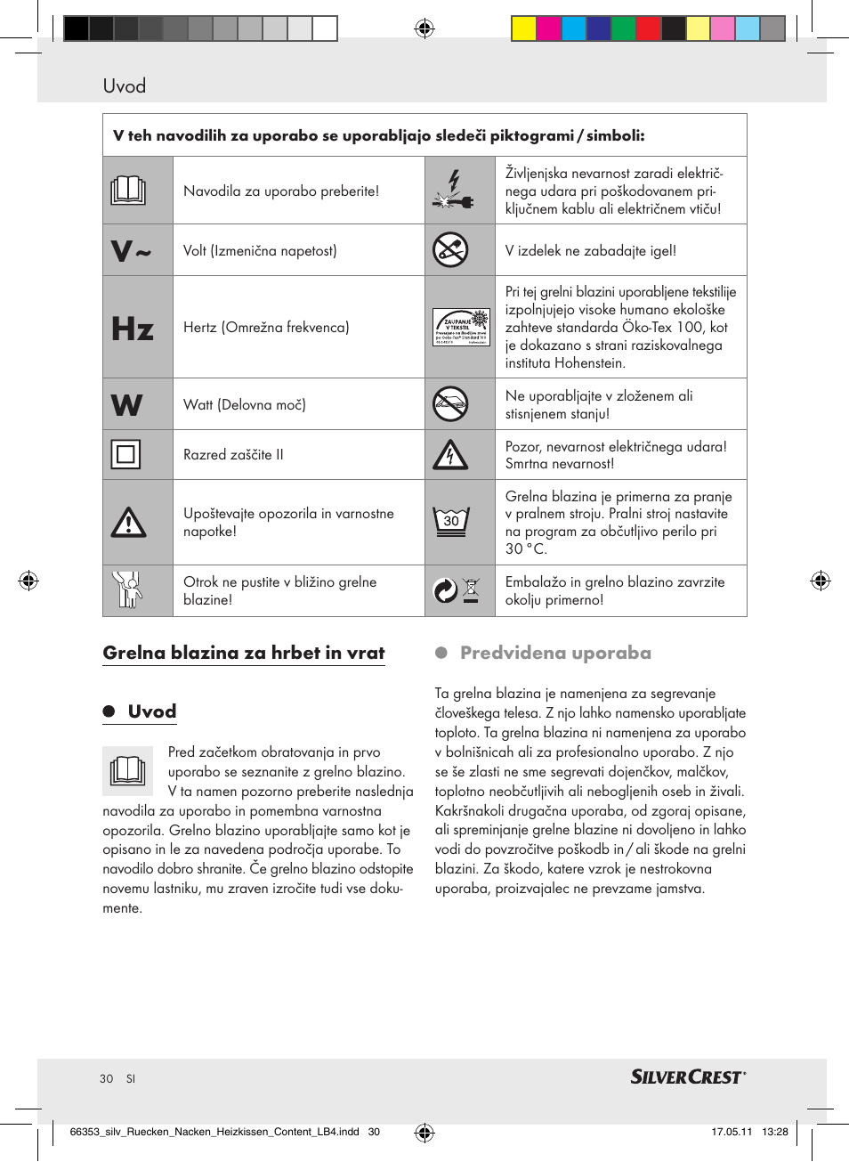 Uvod | Silvercrest Back & Neck Heat Pad User Manual | Page 26 / 56