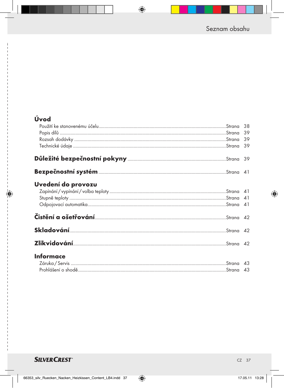 Silvercrest Back & Neck Heat Pad User Manual | Page 33 / 56