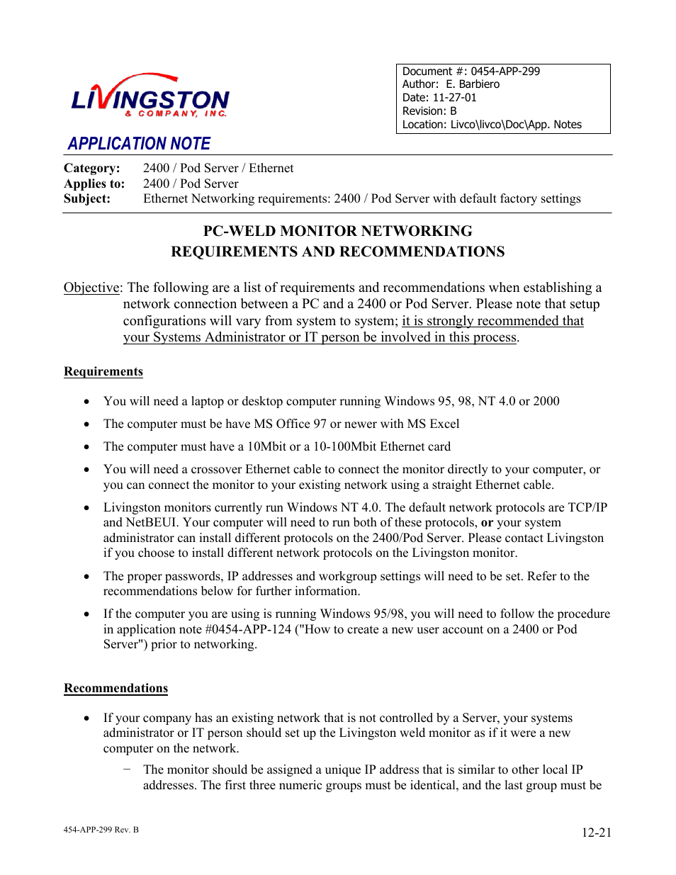 Dr. Livingstone, I Presume WELDWISE 2400 User Manual | Page 191 / 195