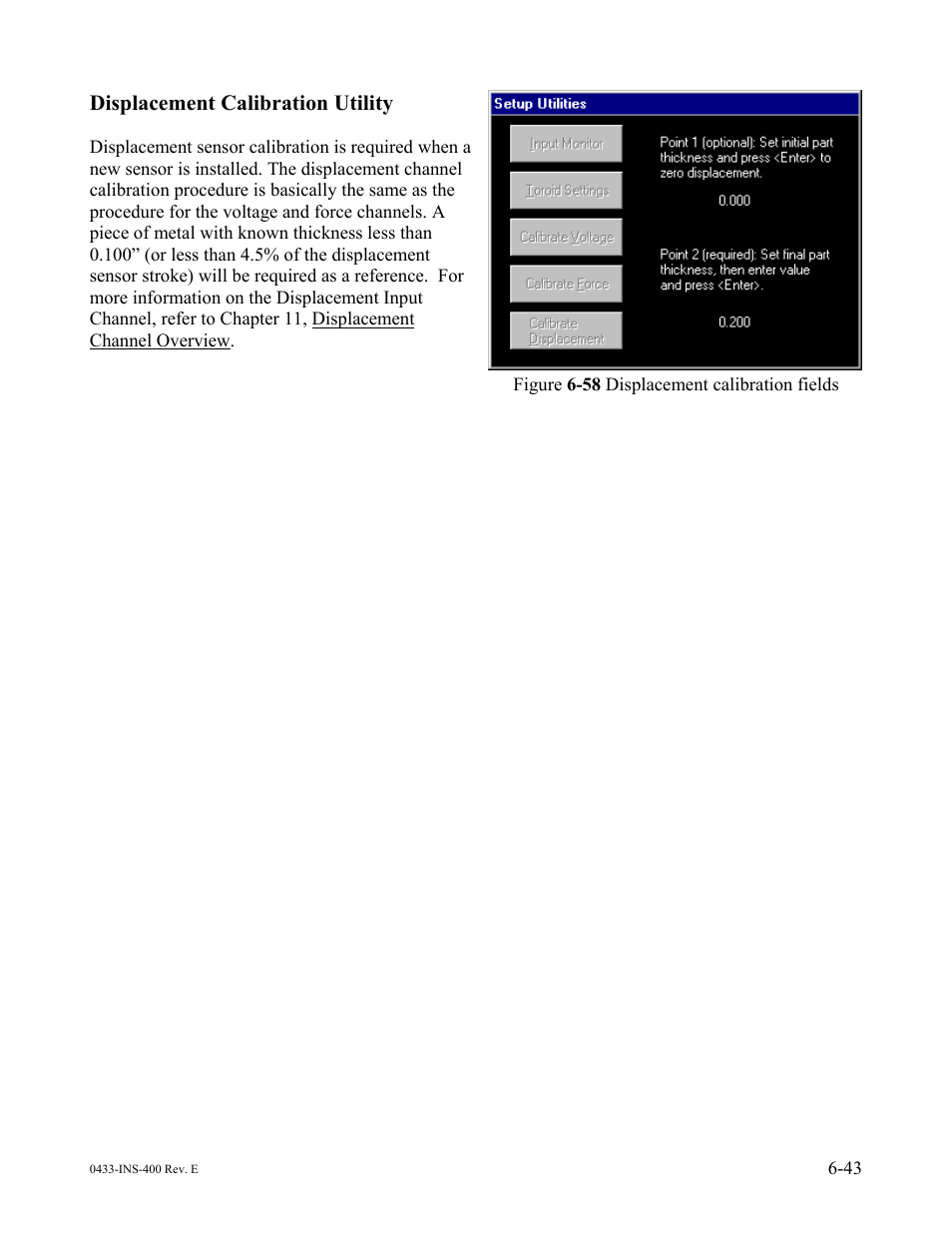 Displacement calibration utility | Dr. Livingstone, I Presume WELDWISE 2400 User Manual | Page 89 / 195