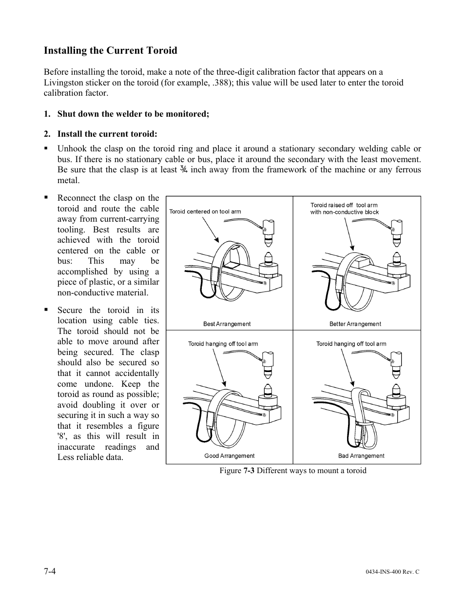 Installing the current toroid | Dr. Livingstone, I Presume WELDWISE 2400 User Manual | Page 98 / 195