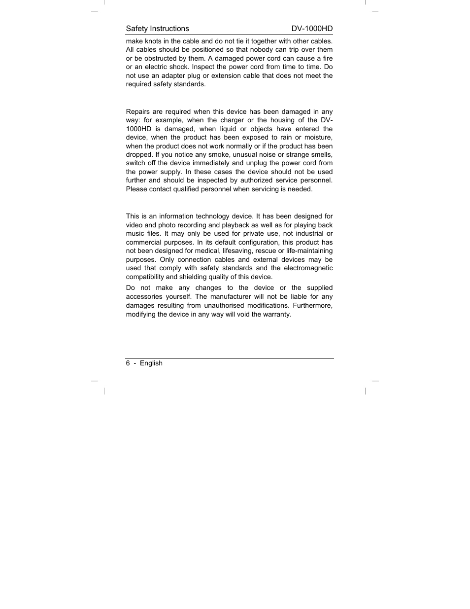 Silvercrest DV-1000HD User Manual | Page 8 / 44