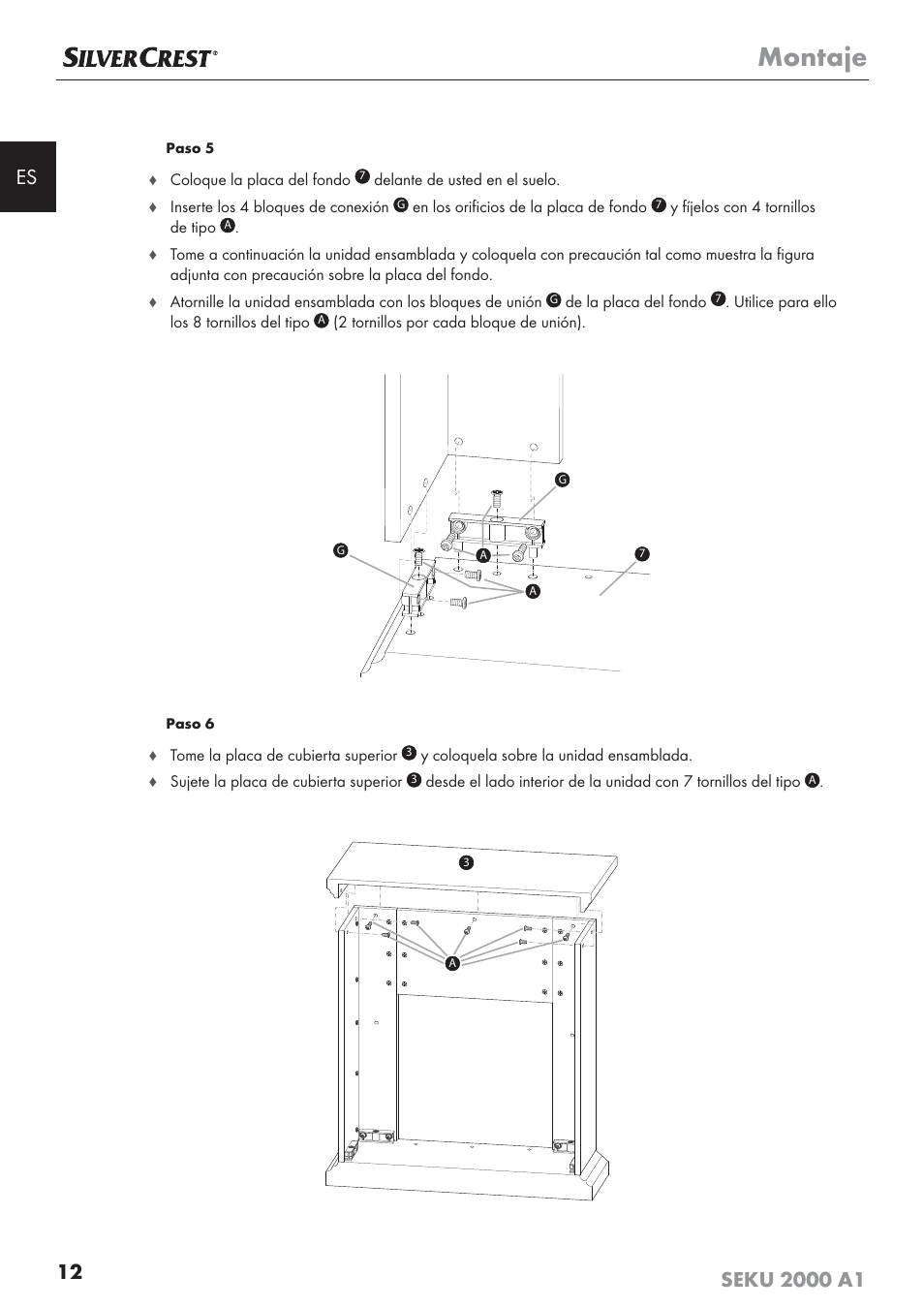 Montaje | Silvercrest SEKU 2000 A1 User Manual | Page 13 / 101