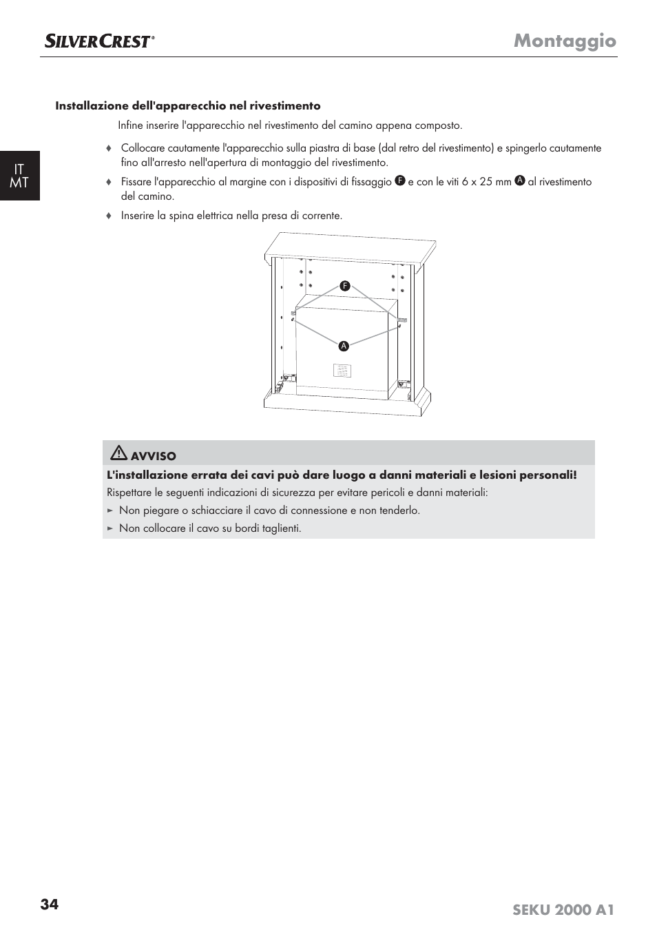 Montaggio | Silvercrest SEKU 2000 A1 User Manual | Page 35 / 101