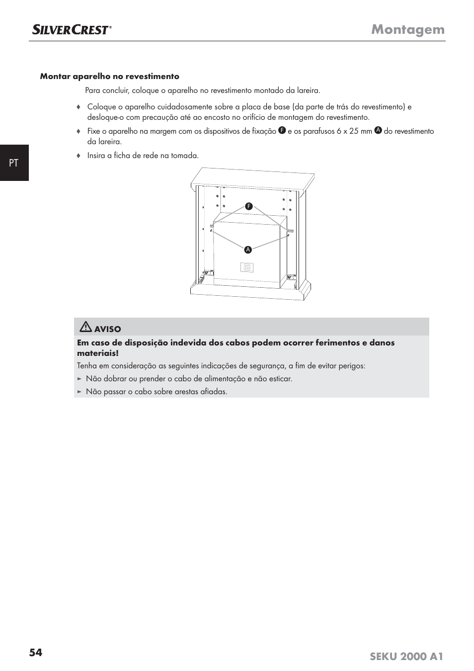 Montagem | Silvercrest SEKU 2000 A1 User Manual | Page 55 / 101