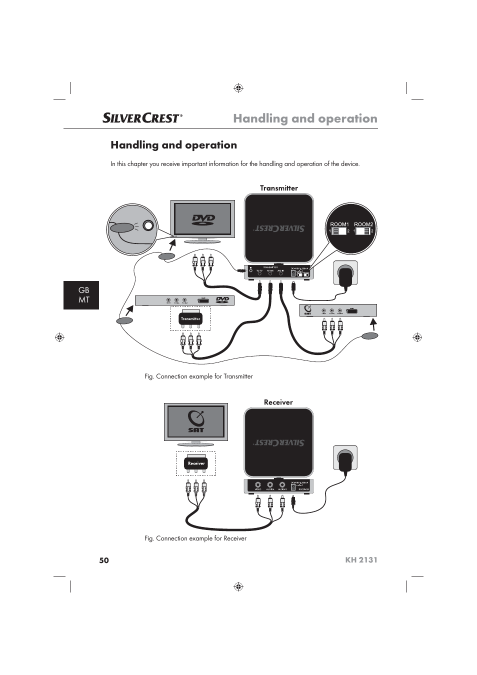 Handling and operation, Gb mt | Silvercrest KH 2131 User Manual | Page 52 / 72