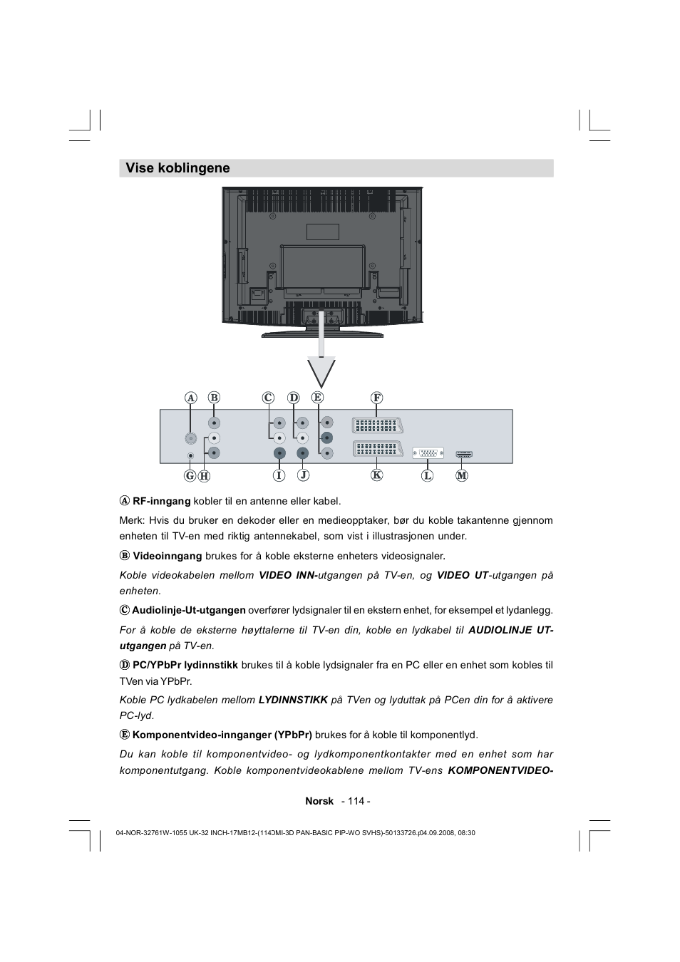 Vise koblingene | Dantax 32LCD V9 User Manual | Page 115 / 177