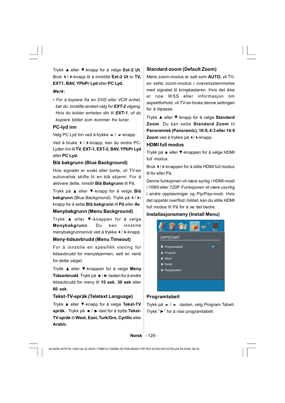 Dantax 32LCD V9 User Manual | Page 130 / 177