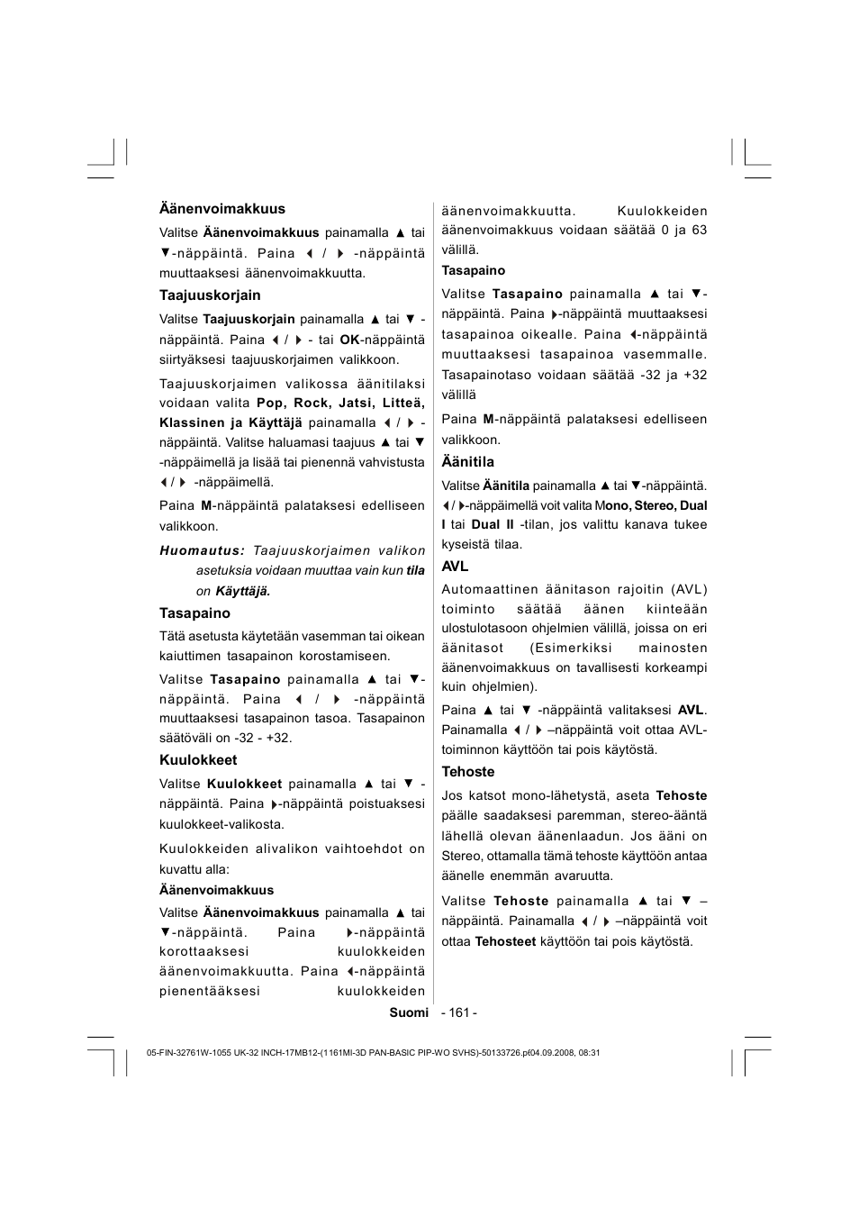 Dantax 32LCD V9 User Manual | Page 162 / 177