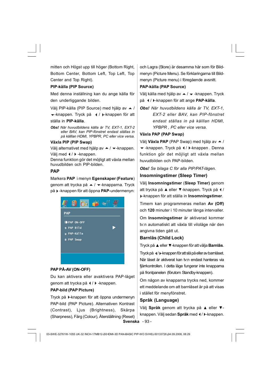 Dantax 32LCD V9 User Manual | Page 94 / 177