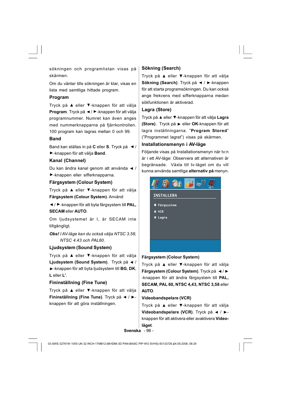 Dantax 32LCD V9 User Manual | Page 97 / 177